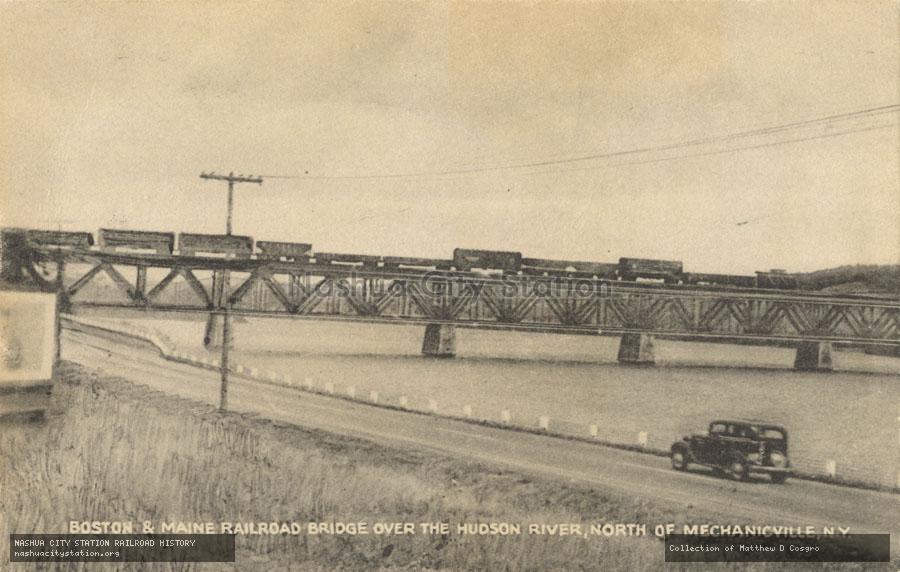 Postcard: Boston & Maine Railroad Bridge over the Hudson River, North of Mechanicville, New York